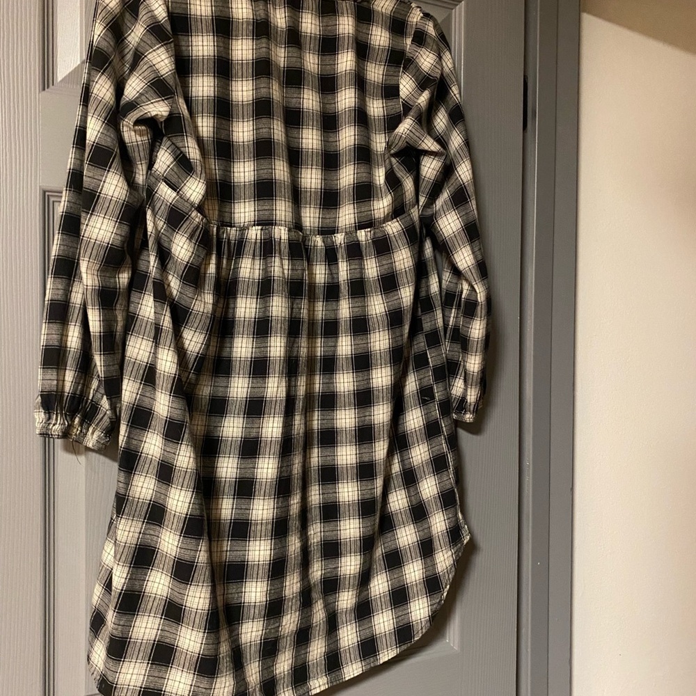 Knox Rose Black and White Checkered Tubic dress western casual country concert - Picture 4 of 4